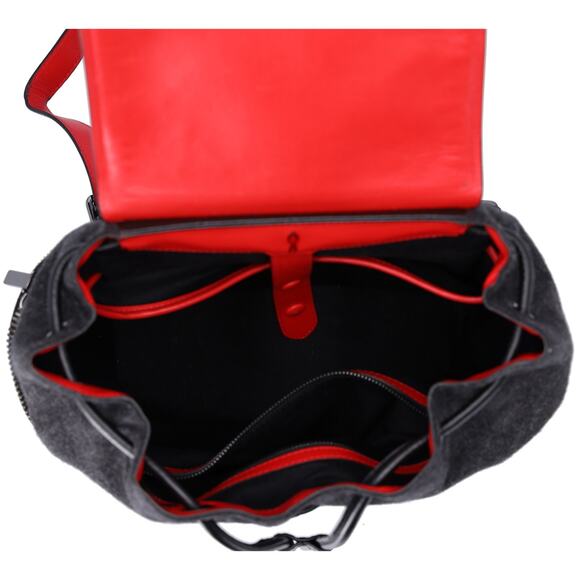 Christian Louboutin Explorer Funk Backpack Gray Black Red Wool Studded main image 4